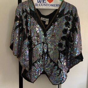Sequin Butterfly Blouse - Multicolor by Jack Bryan